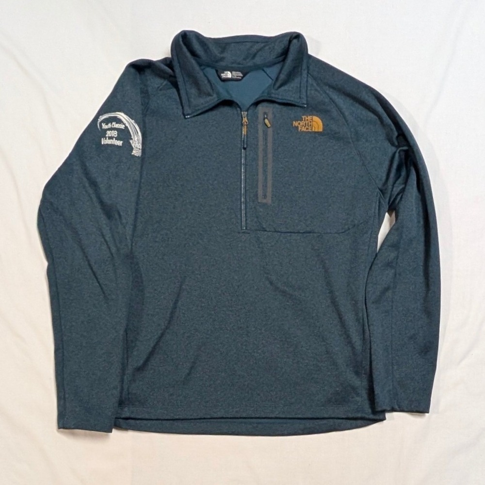 The North Face Borod 1/4 Zip Fleece Pullover Blue Jacket Sweatshirt Large
